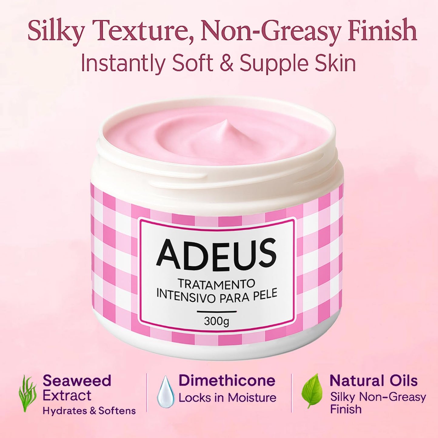 Adeus - Crema Reafirmante Anticelulítica | Crema Rosa Brasileña